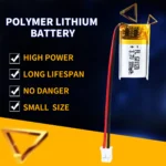 3.7V 100mAh 601120 Rechargeable Lithium Polymer Battery - Image 2